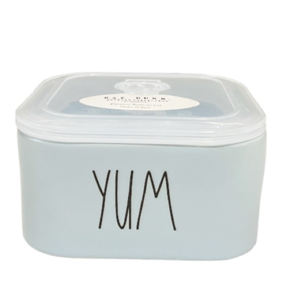 NEW Rae Dunn YUM Ceramic Bowl with Lid